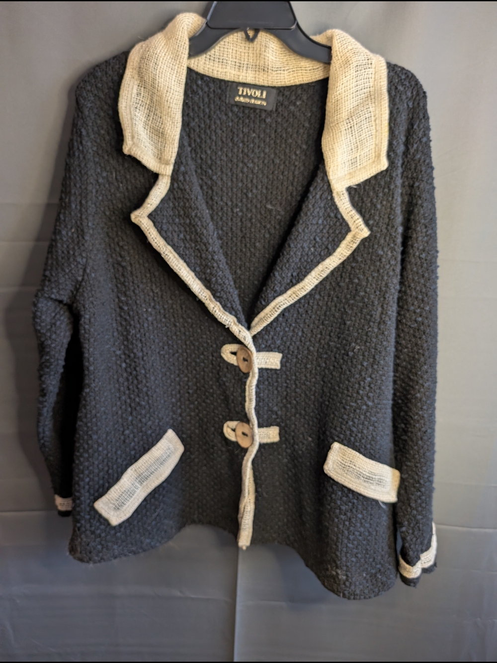 Vintage Tivoli of Ireland Boho Waffle Knit Lagenlook Cardigan Jacket .. C